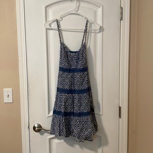O’Neill Blue & White Patterned Summer Dress SZ Med